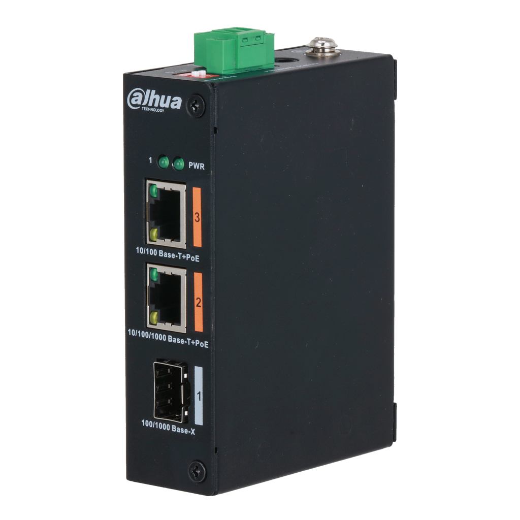 Switch PoE 2.0 2 puertos (1p 10/100 + 1p Gigabit) +1SFP Uplink Gigabit 60W No_Manejable Layer2