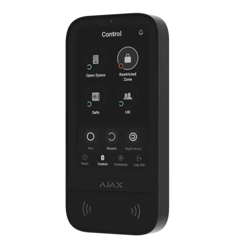 Ajax KeyPad TouchScreen. Teclado Táctil con Lector Inalámbrico. Color Negro