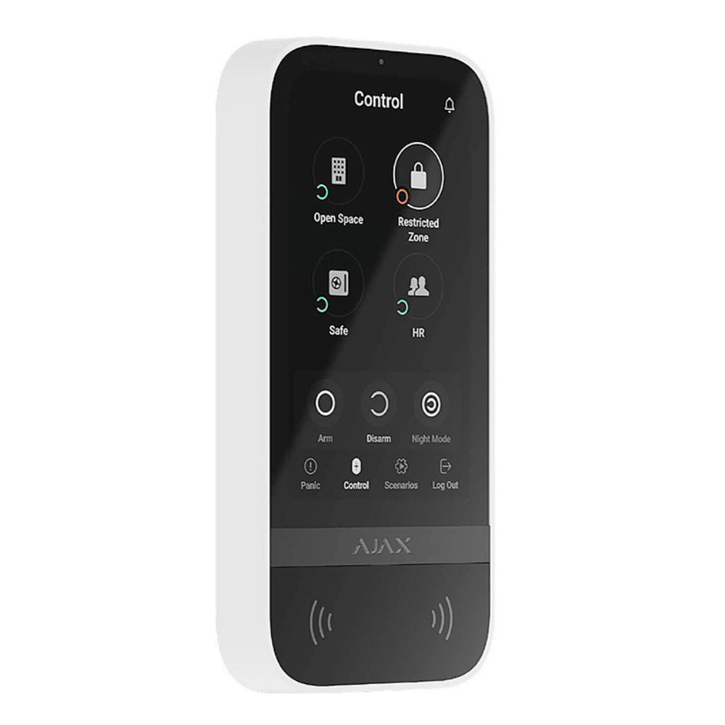 Ajax KeyPad TouchScreen. Teclado Táctil con Lector Inalámbrico. Color Blanco