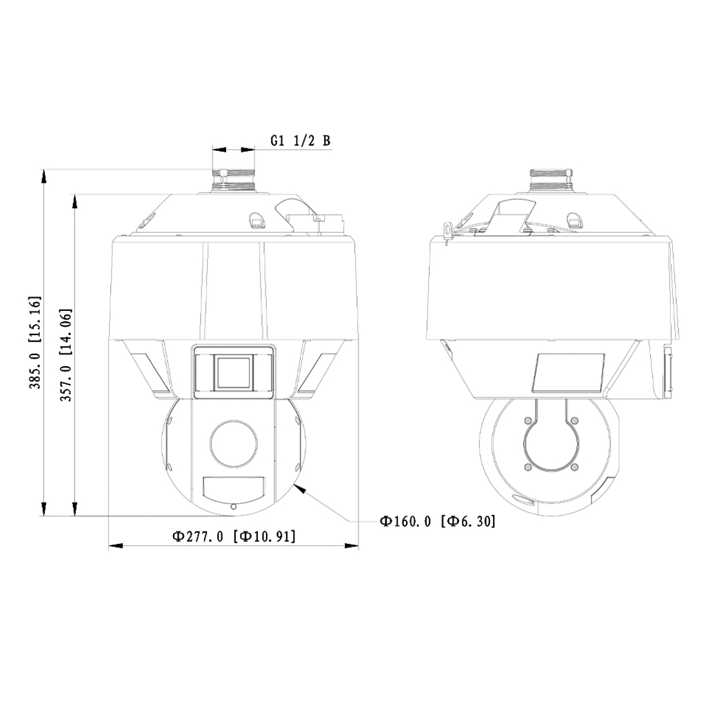 Domo Dual-PTZ IP 4M DN WDR Starlight LED30m/IR100m 4x/25x IP67 Hi-POE AUDIO E/S AI