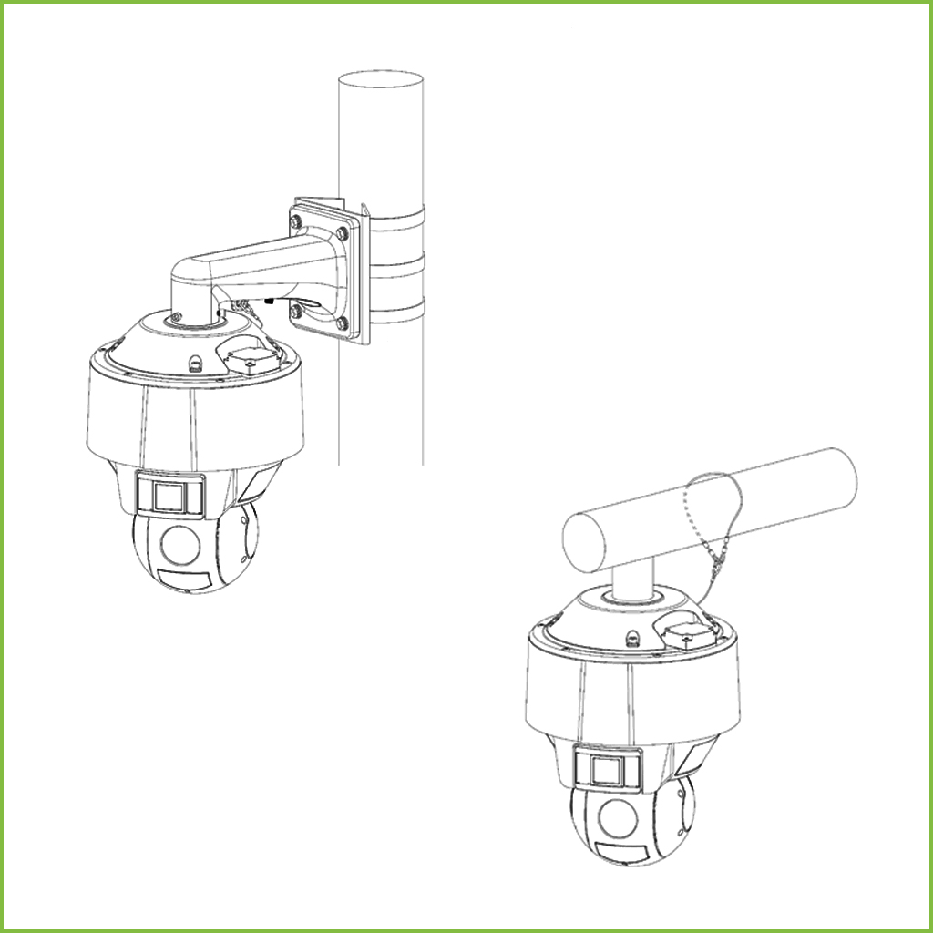 Domo Dual-PTZ IP 4M DN WDR Starlight IR100m + Luz blanca 25X 3D IP67 Hi-POE AUDIO E/S AI