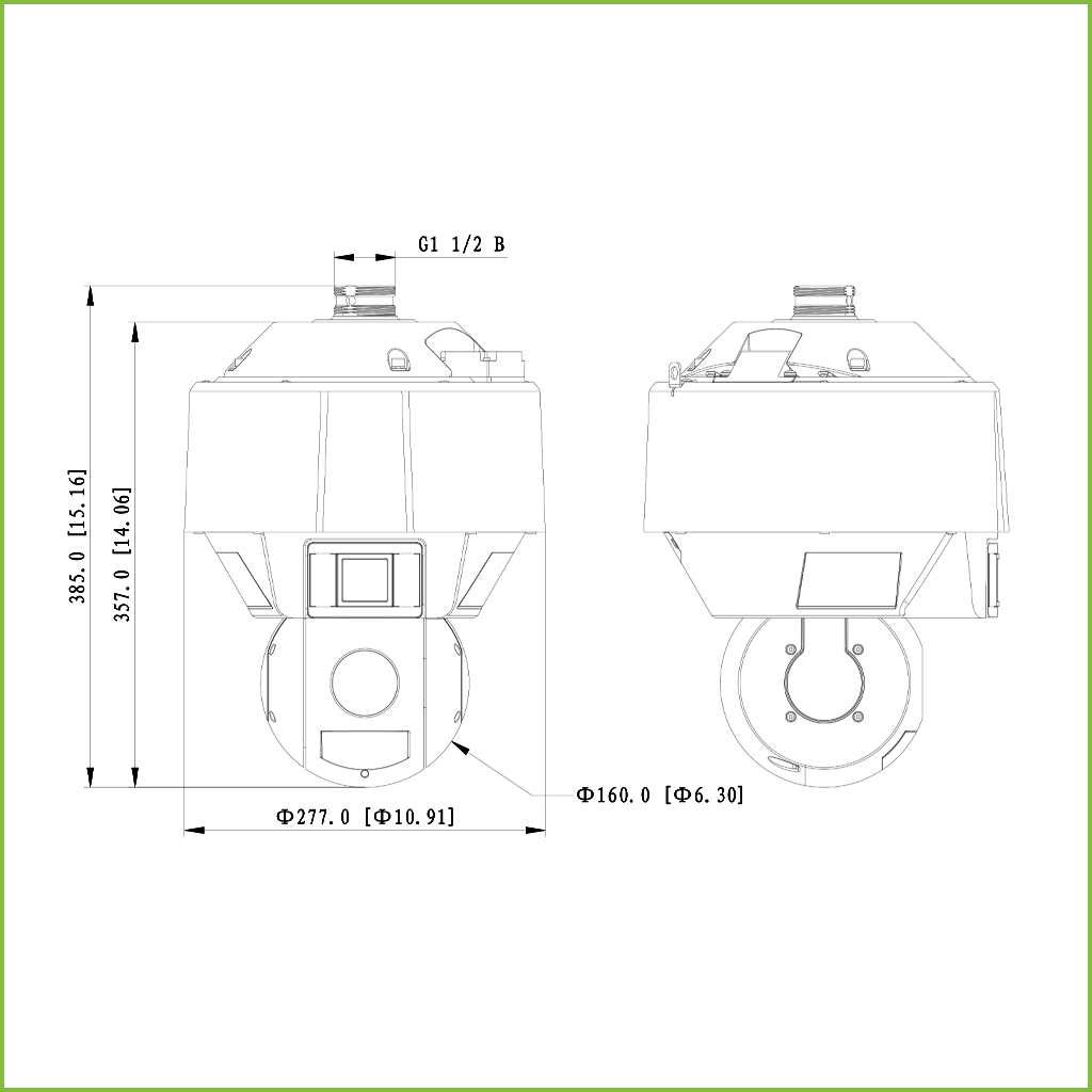 Domo Dual-PTZ IP 4M DN WDR Starlight IR100m + Luz blanca 25X 3D IP67 Hi-POE AUDIO E/S AI