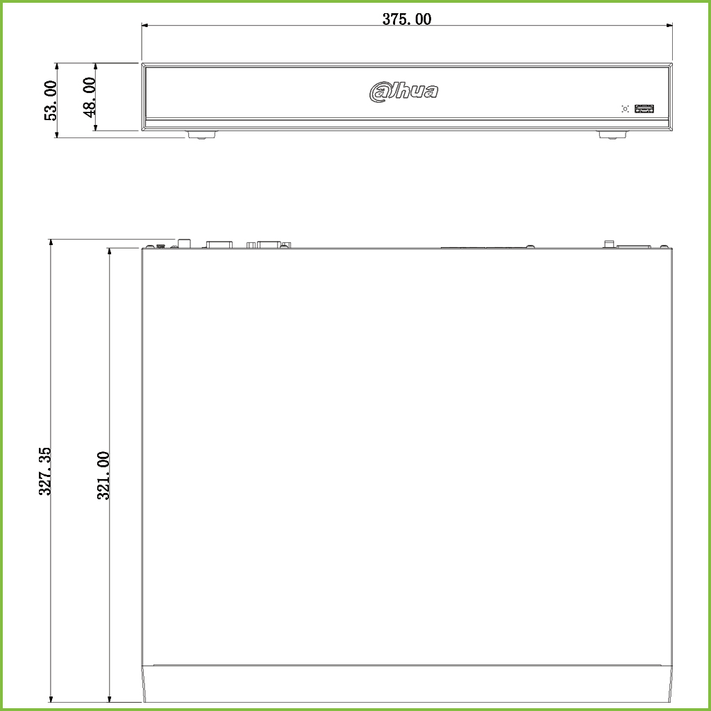 NVR 16ch 320Mbps H265 HDMI 8PoE (8ePoE/EoC) 2HDD E/S AI