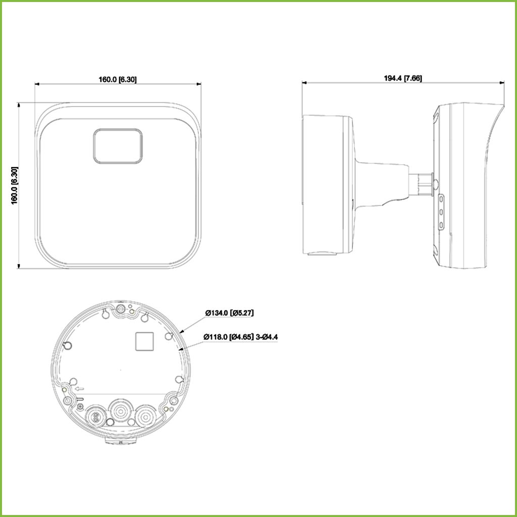 Radar de seguridad de 60m con cámara de 4MP IR35m IP66 PoE AUDIO E/S