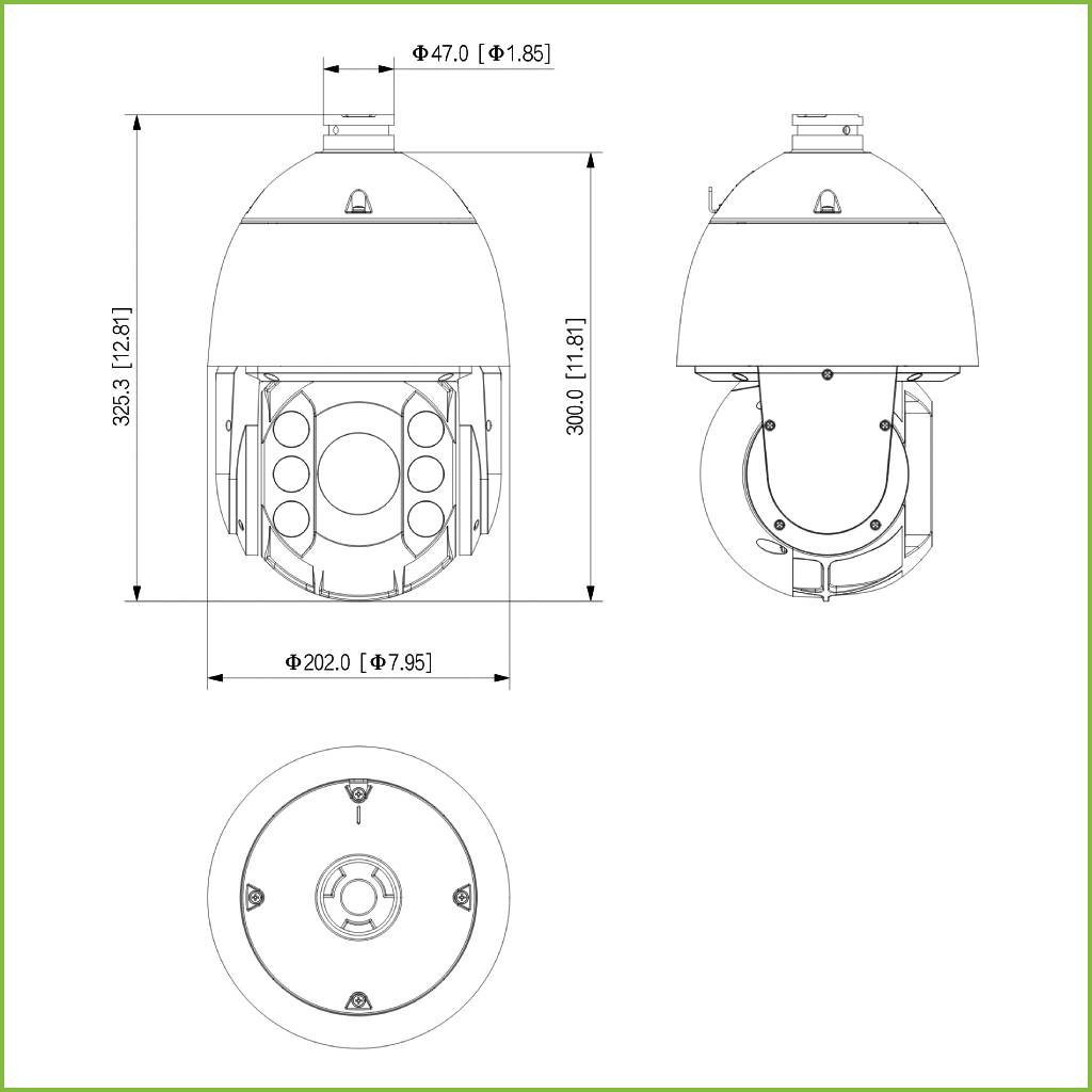 Domo PTZ IP 4M TiOC 2.0 H265 DN WDR Starlight Iluminación Dual LED50m/IR150m 32x 3D IP66 4G AUDIO E/S AI