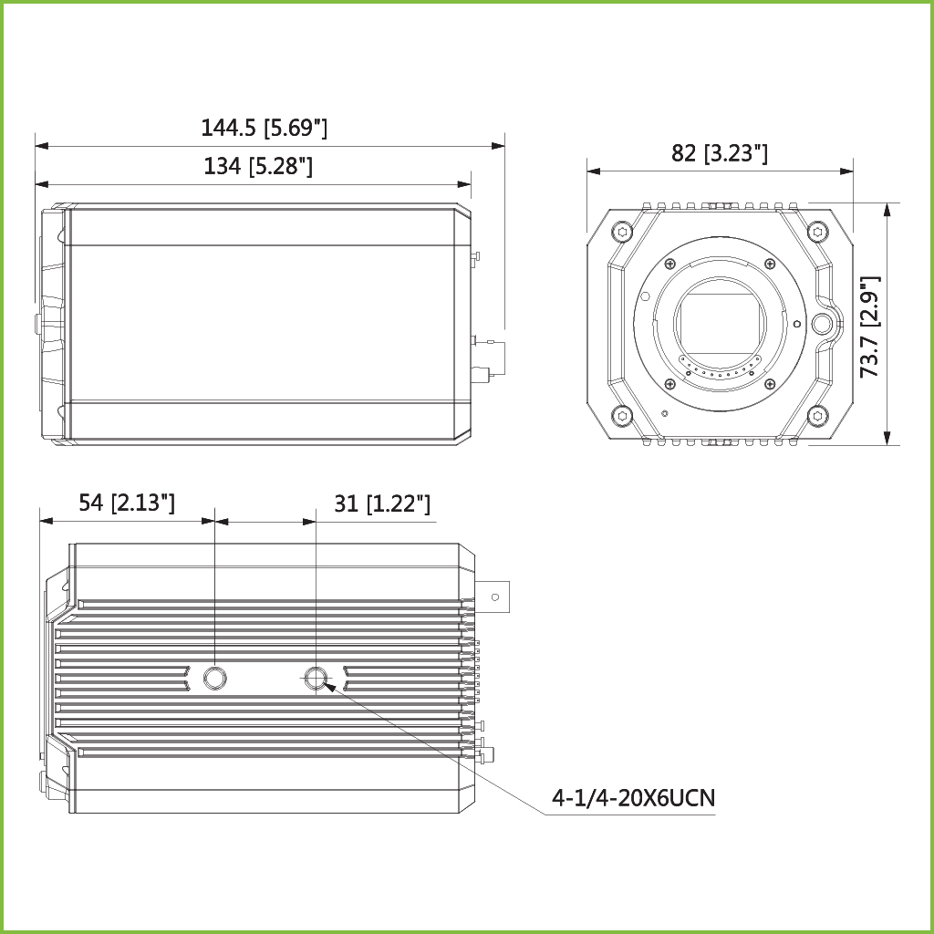 Box HDCVI 4K DN ICR WDR Starlight+ M43 Audio Alarma Dual MIC (sin óptica)