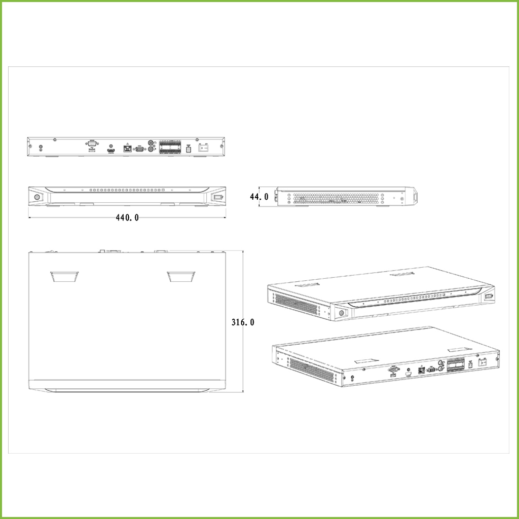 Decoder IP para 1 Monitor HDMI VGA 16ch@1080P 1ch@4K H.265 E/S