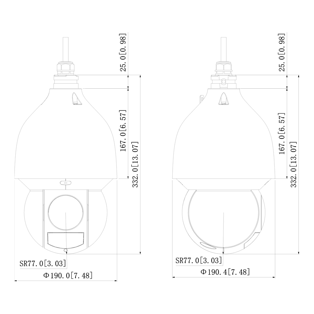 Domo PTZ IP 2M DN WDR Starlight IVS SMD IR150m 25X IP67 IK10 PoE+ AUDIO E/S AI