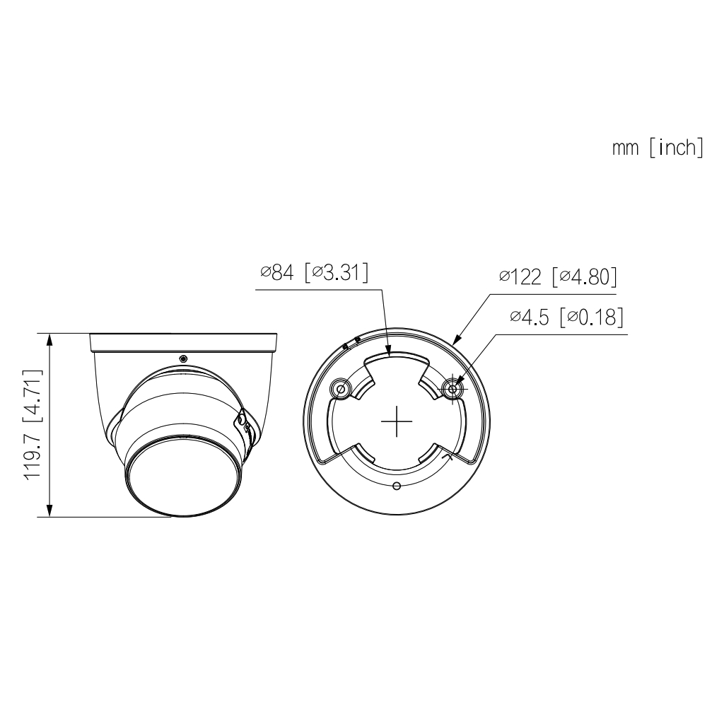 Domo IP H265 8M FULL COLOR 2.0 WDR140dB Starlight 2LED50m 2.8mm IP67 ePoE AUDIO MIC E/S AI