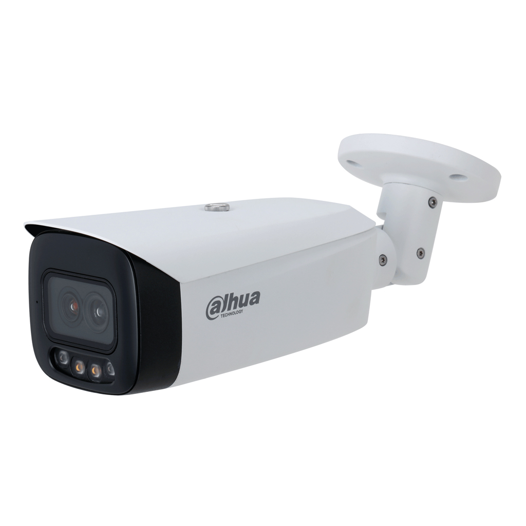 Tubular IP H265 4M DUAL-LENS FULL COLOR 2.0 dWDR Starlight IR50m/2LED 2.8mm IP67 ePoE AUDIO MIC E/S AI