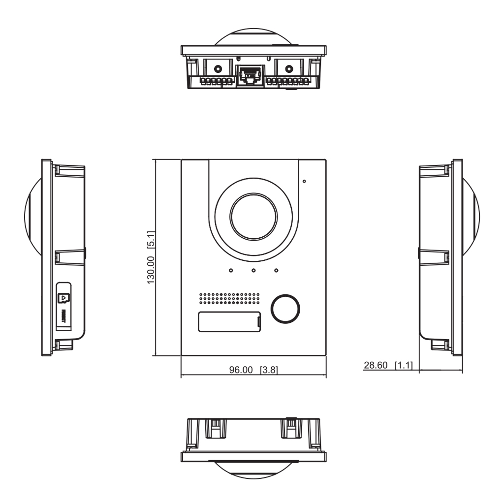 Kit Videoportero IP exterior para Insertar + monitor interior