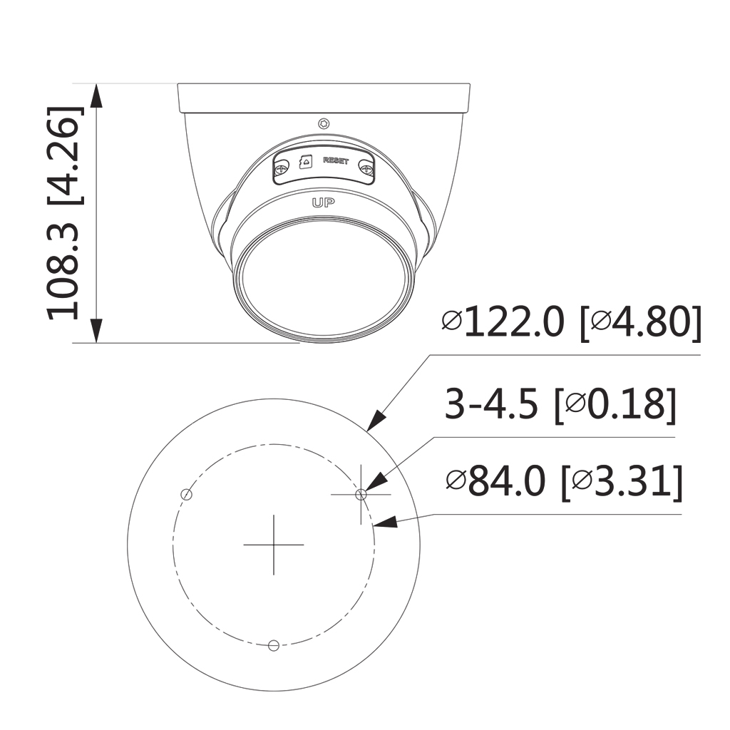 Domo IP H265 8M 4K WDR Starlight IR40m 2.7-13.5VFM IP67 PoE SD MIC AI