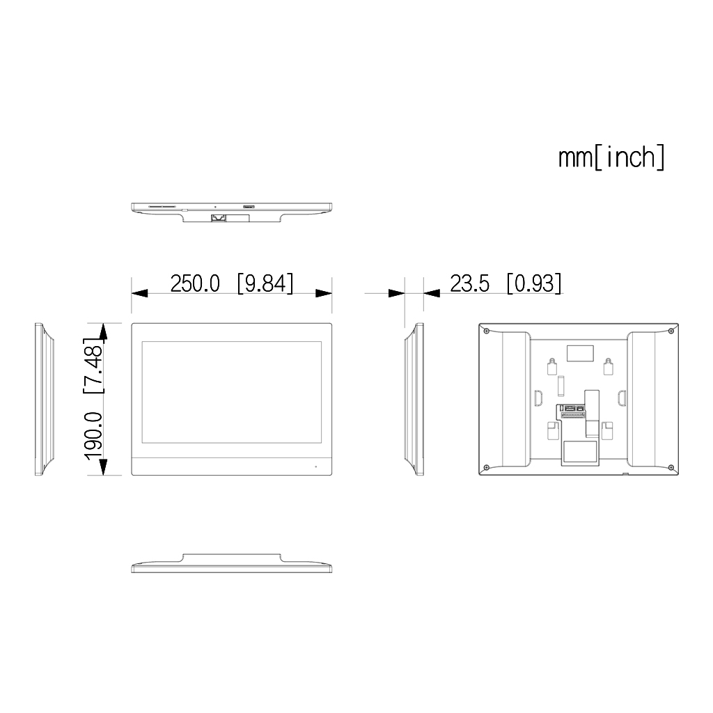 Monitor Interior 10" de Superficie para Videoportero IP de 2-hilos Pantalla Táctil SD 6E 1S WiFi