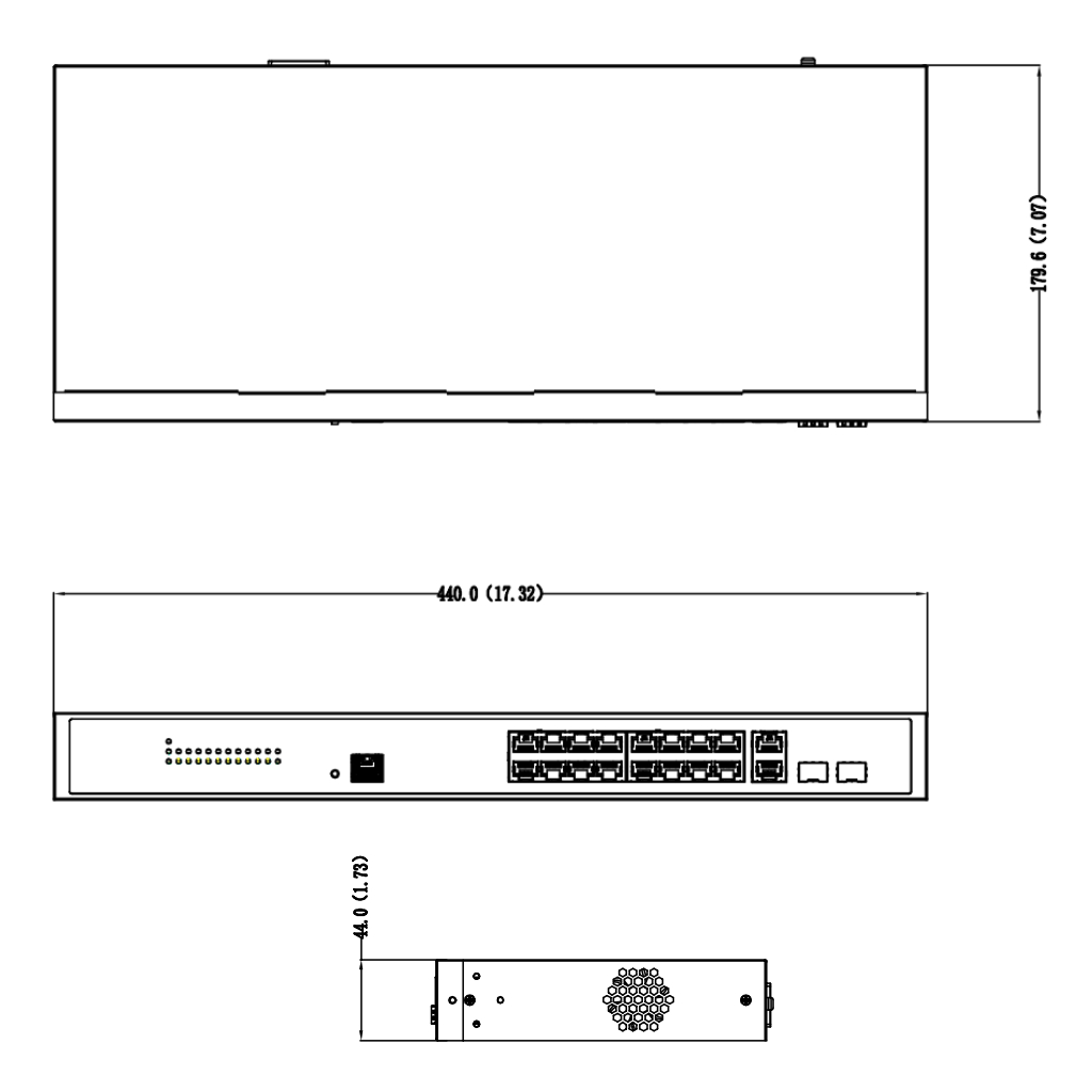 Switch PoE 2.0 16 puertos Gigabit + 2 Combo Gigabit RJ45/SFP Uplink 130W Manejable Layer2