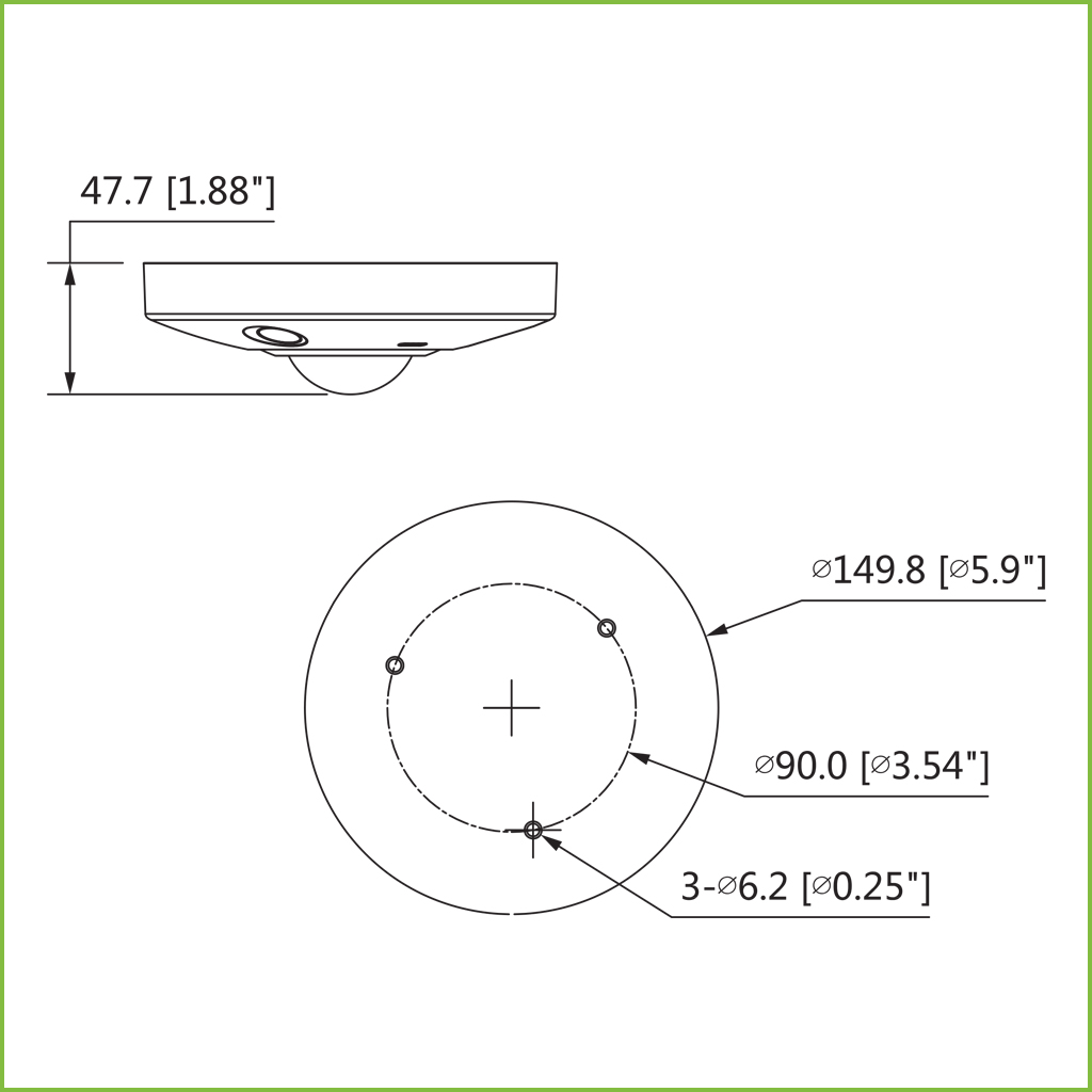 Fisheye HDCVI 4K DN WDR IR15m 2.5mm IP67 IK10 MIC