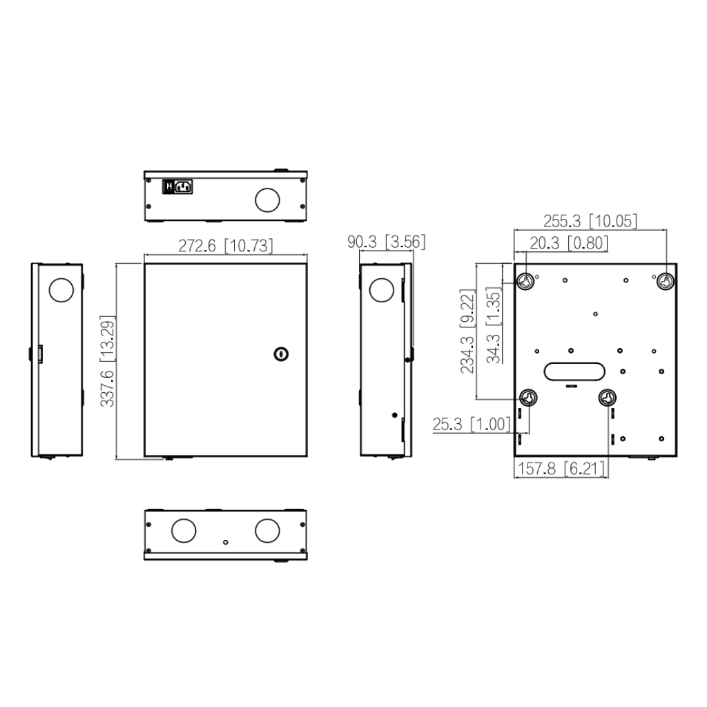 Controladora 2 Puertas / 2 Direcciones en Caja Metálica IP Wiegand RS-485