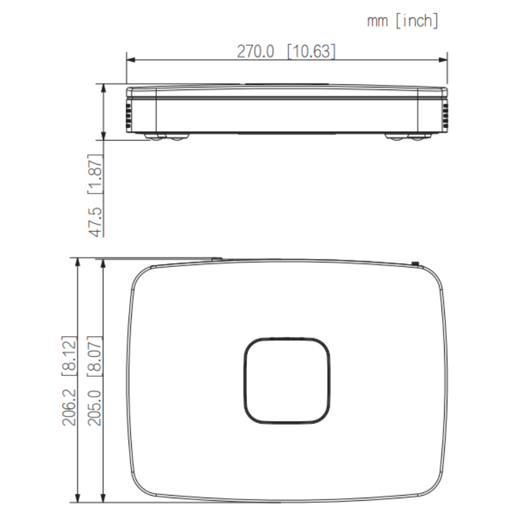 NVR 8ch 256Mbps H265 HDMI 8PoE 1HDD AI