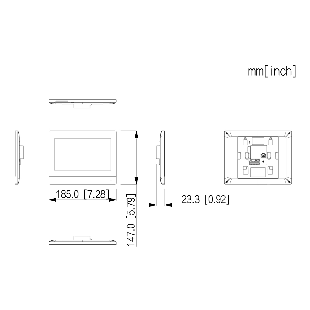 Monitor Interior 7" de Superficie para Videoportero IP de 2-hilos Pantalla Táctil SD 6E 1S WiFi