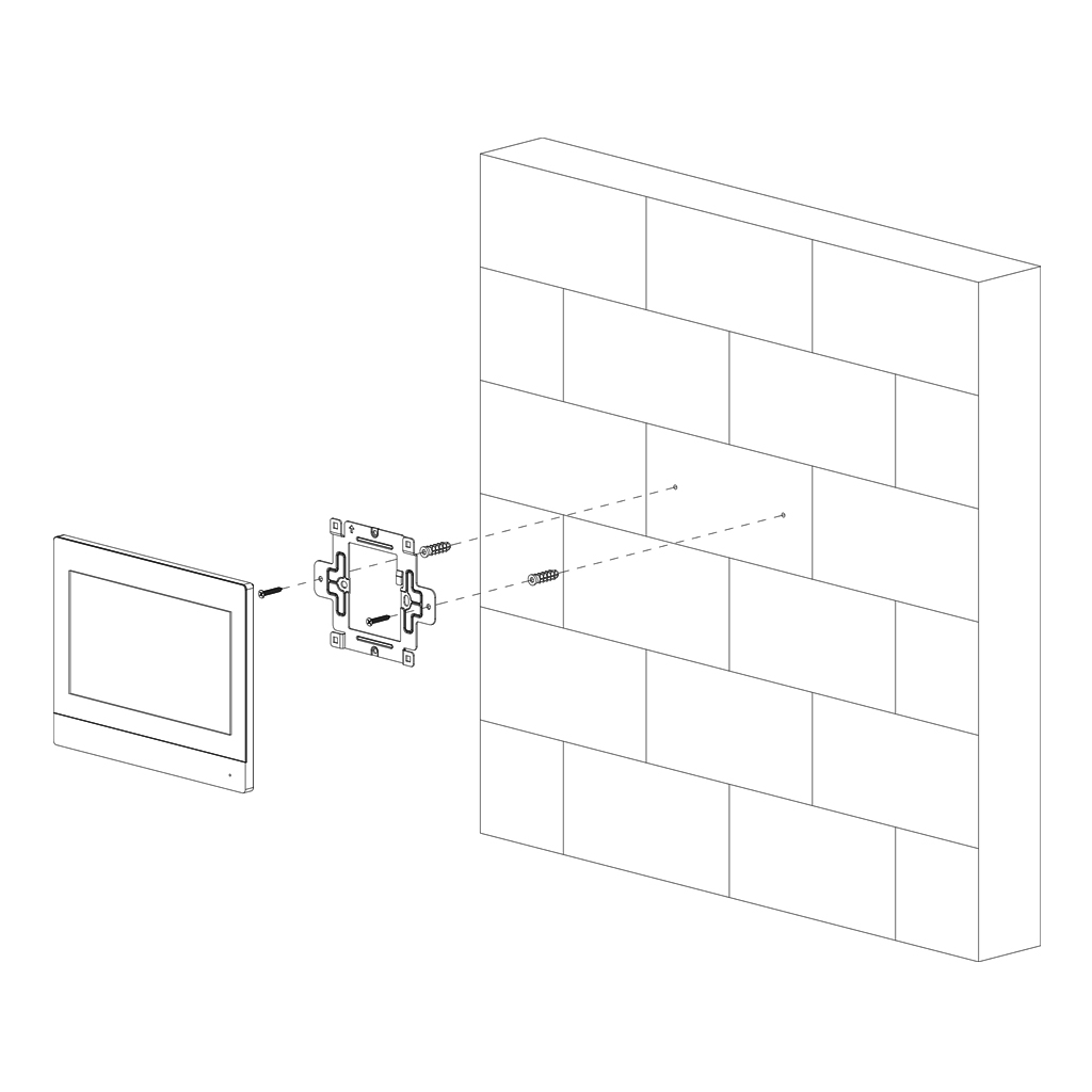 Monitor Interior 7" de Superficie para Videoportero IP de 2-hilos Pantalla Táctil SD 6E 1S WiFi