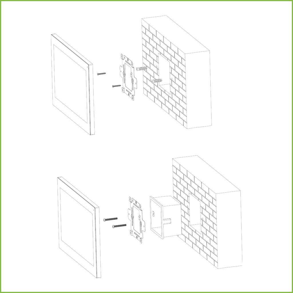 Monitor Interior 10" de Superficie para Videoportero IP PoE SD 6E 1S Alarma