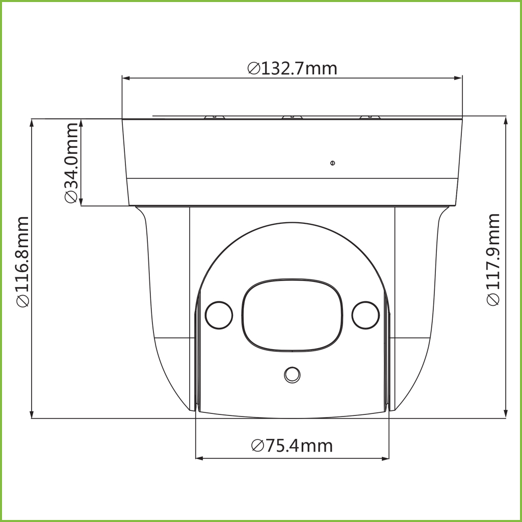 Domo PTZ IP 2M DN WDR Starlight IR30m 4X 3D PoE MIC