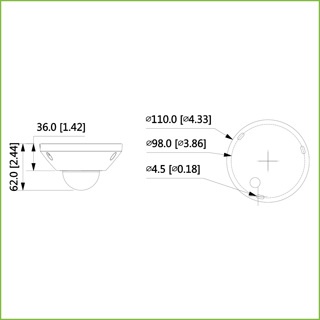 FishEye H265 5M DN WDR 1.4mm IK10 IP67 Audio SD PoE MIC E/S AI