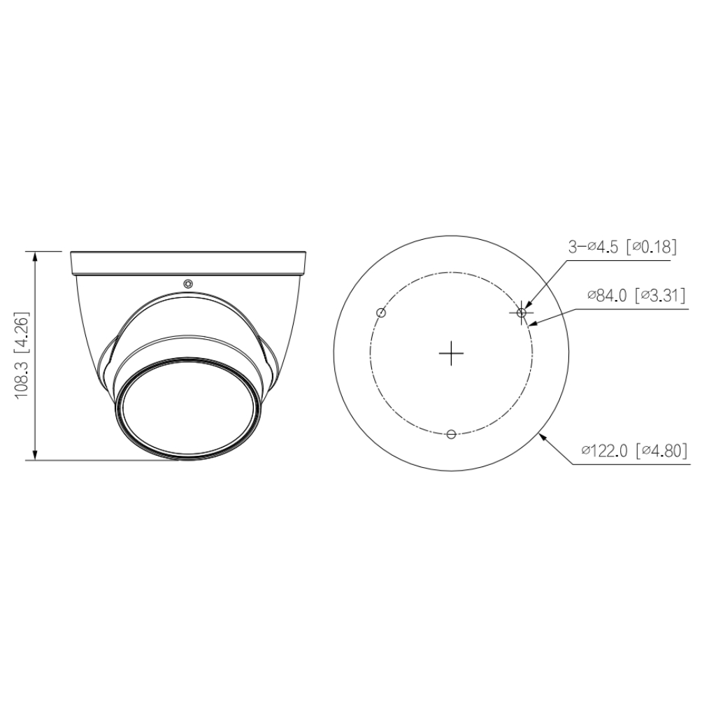 Domo IP H265 5M DN WDR 3DNR Starlight IR40m 2.7-13.5VFM IP67 PoE SD MIC AI