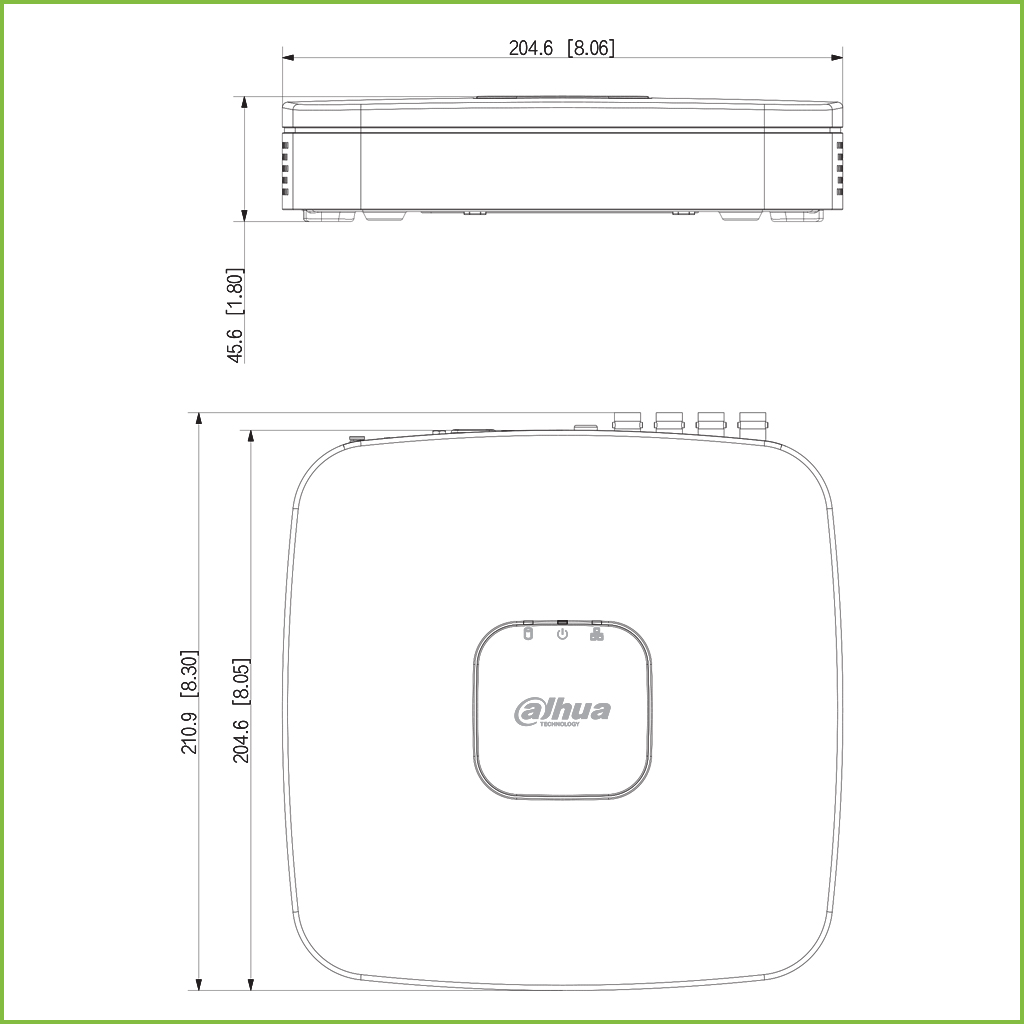 DVR 5EN1 8ch 5M-N/1080P@8ips +4IP 6MP 1HDMI 1HDD AI