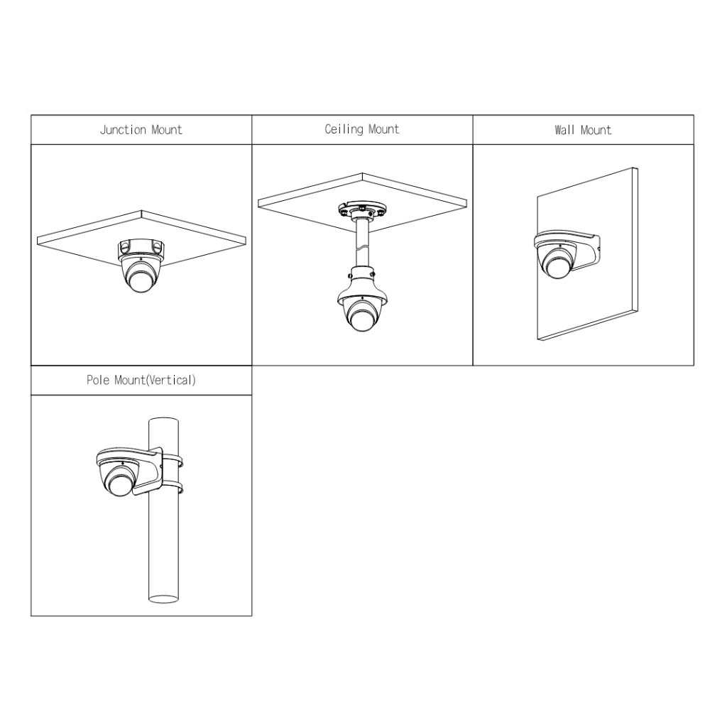 Domo IP H265 5M WDR Starlight IR50m 2.8mm IP67 PoE MIC AI