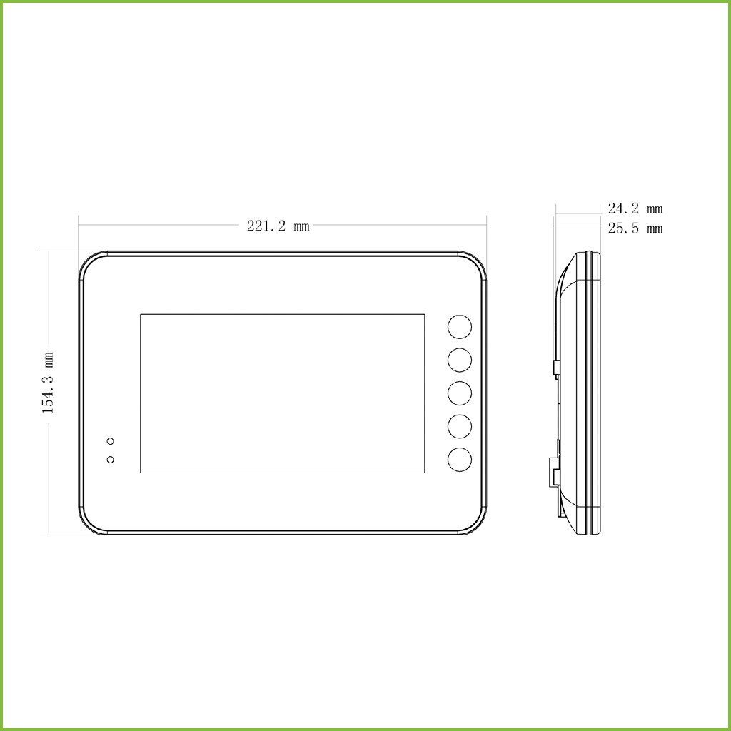 Monitor Interior 7" de Superficie para Videoportero IP SD 4GB 8E Alarma Blanco