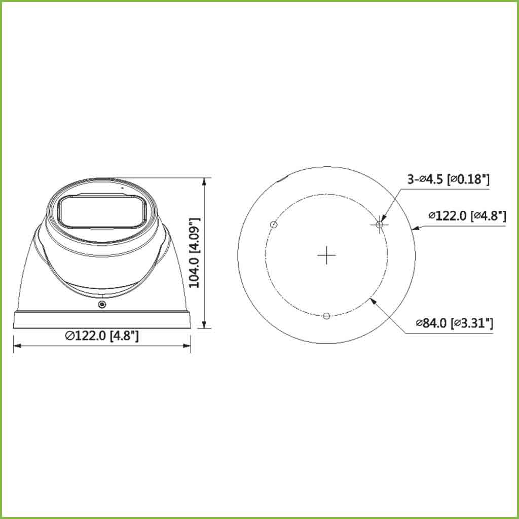 Domo HDCVI 4K DN WDR Starlight IR60m 3.7-11VFM IP67 MIC