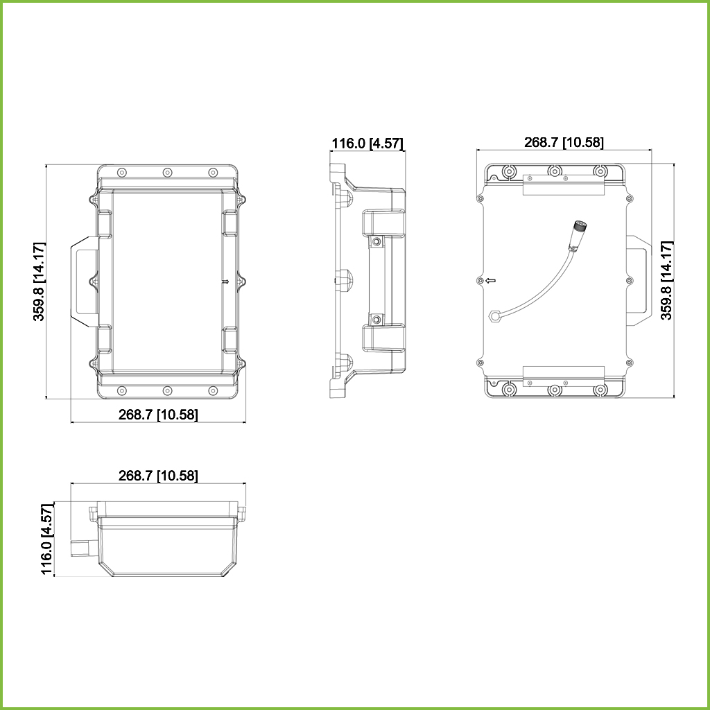 Caja de baterías para integrar en Kit de energía Solar (baterías no incluidas)