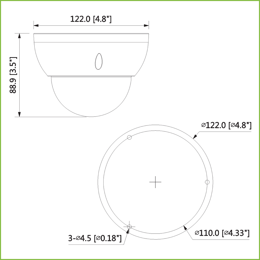 Domo HDCVI 4M DN WDR Starlight+ IR30m 3.7-11mm VFM IP67 IK10 AUDIO