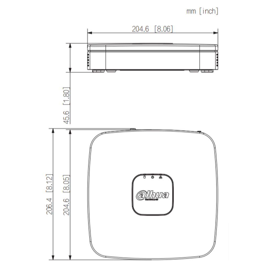 NVR 4ch 80Mbps 4K H265 HDMI 1HDD