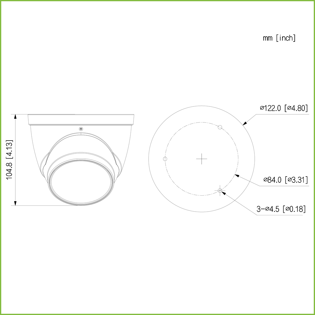 Domo HDCVI 4EN1 5M FULL COLOR WDR Starlight LED40m 2.7-13.5mm VFM IP67 AUDIO MIC