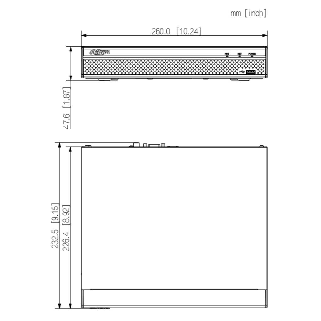 NVR 4ch 80Mbps H265 HDMI 4PoE 1HDD