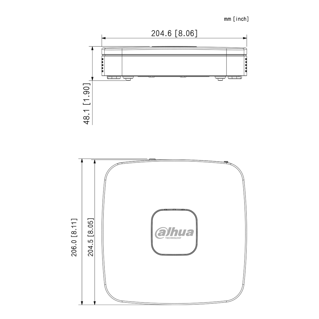 NVR 4ch 80Mbps H265 HDMI 4PoE 1HDD