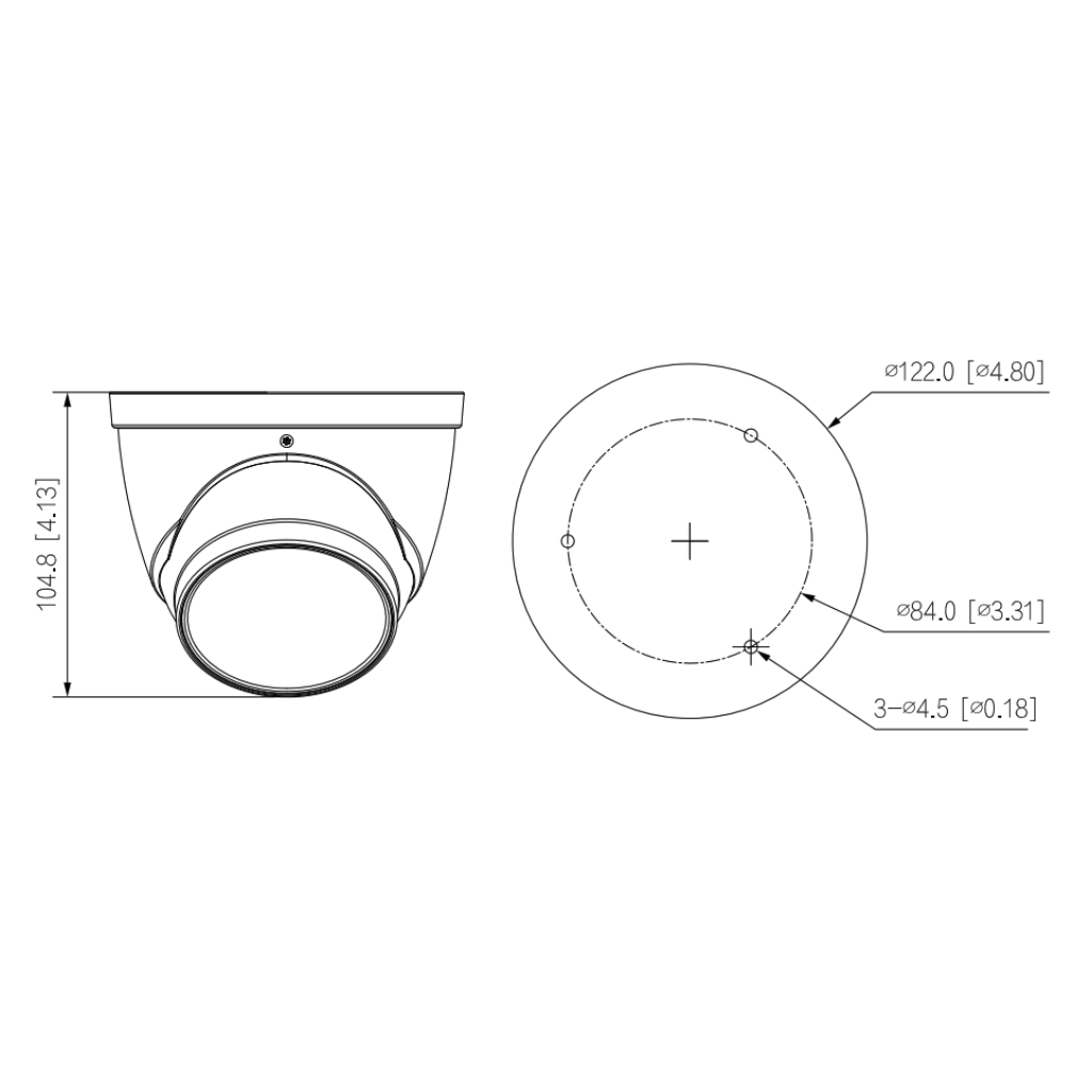 Domo HDCVI 4EN1 4K DN WDR Starlight IR60m 2.7-13.5VFM IP67 MIC