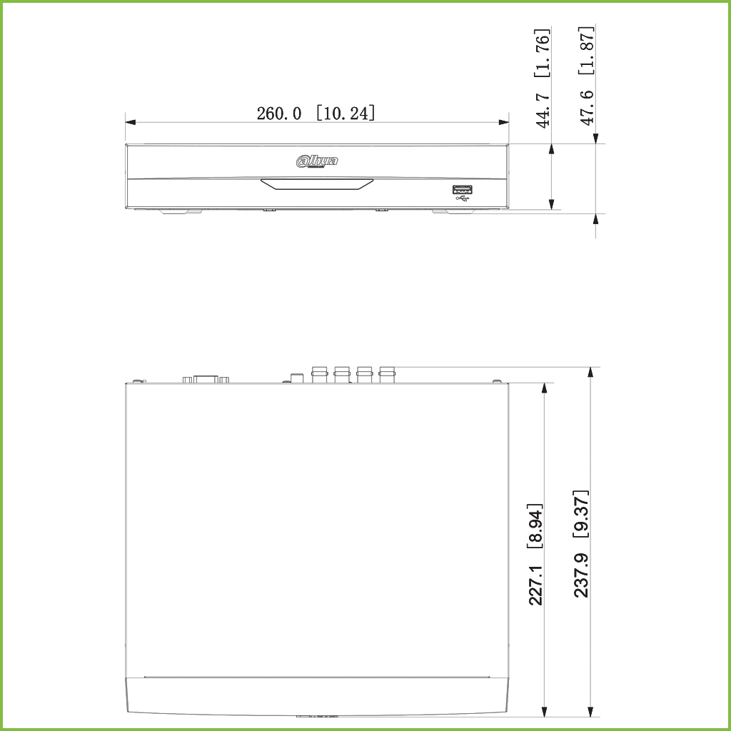 DVR 5EN1 H265 8ch 1080N/720P@12ips +2IP 6MP 1HDMI 1HDD AI