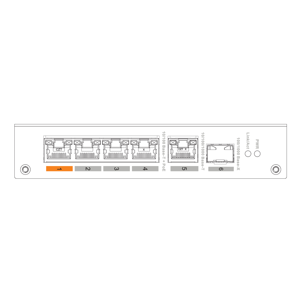 Switch PoE 2.0 4 puertos 10/100 +1RJ45 Uplink Gigabit +1SFP Uplink Gigabit 60W No_Manejable Layer2