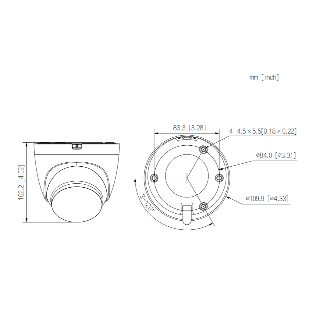 T2A-PV - Domo IP H265 2M FULL COLOR dWDR Iluminación Dual LED30m/IR30m 2.8mm IP67 AUDIO MIC WiFi AI