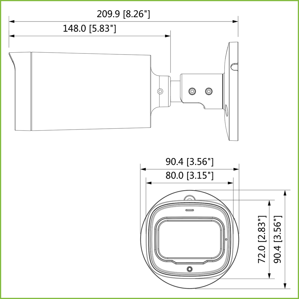 Tubular HDCVI 5M DN dWDR IR60m 2.7-12mm VFM IP67