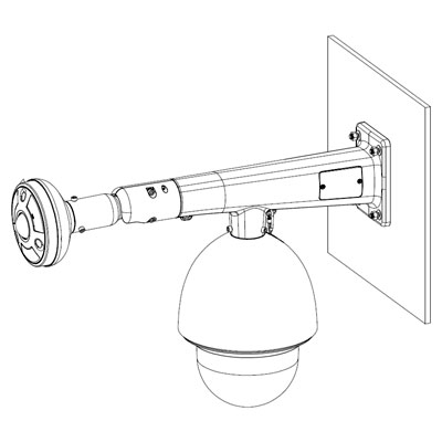 Soporte para montaje en pared para Fisheye + Speed Dome