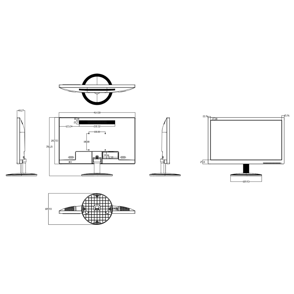 Monitor 19.5" Dahua para Seguridad 24/7 VGA/HDMI 16:9 1600×900