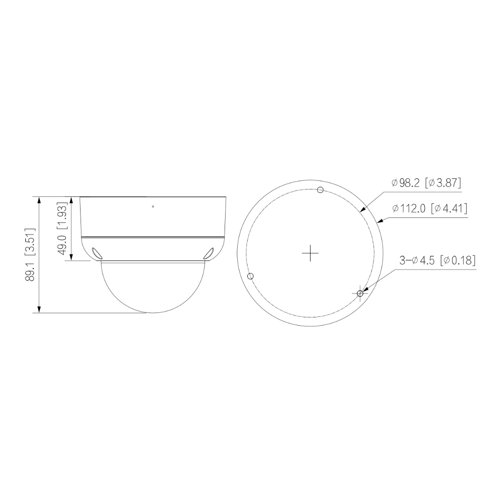 Domo HDCVI 4EN1 4K DN ICR WDR IR40m 2.8mm IP67 IK10