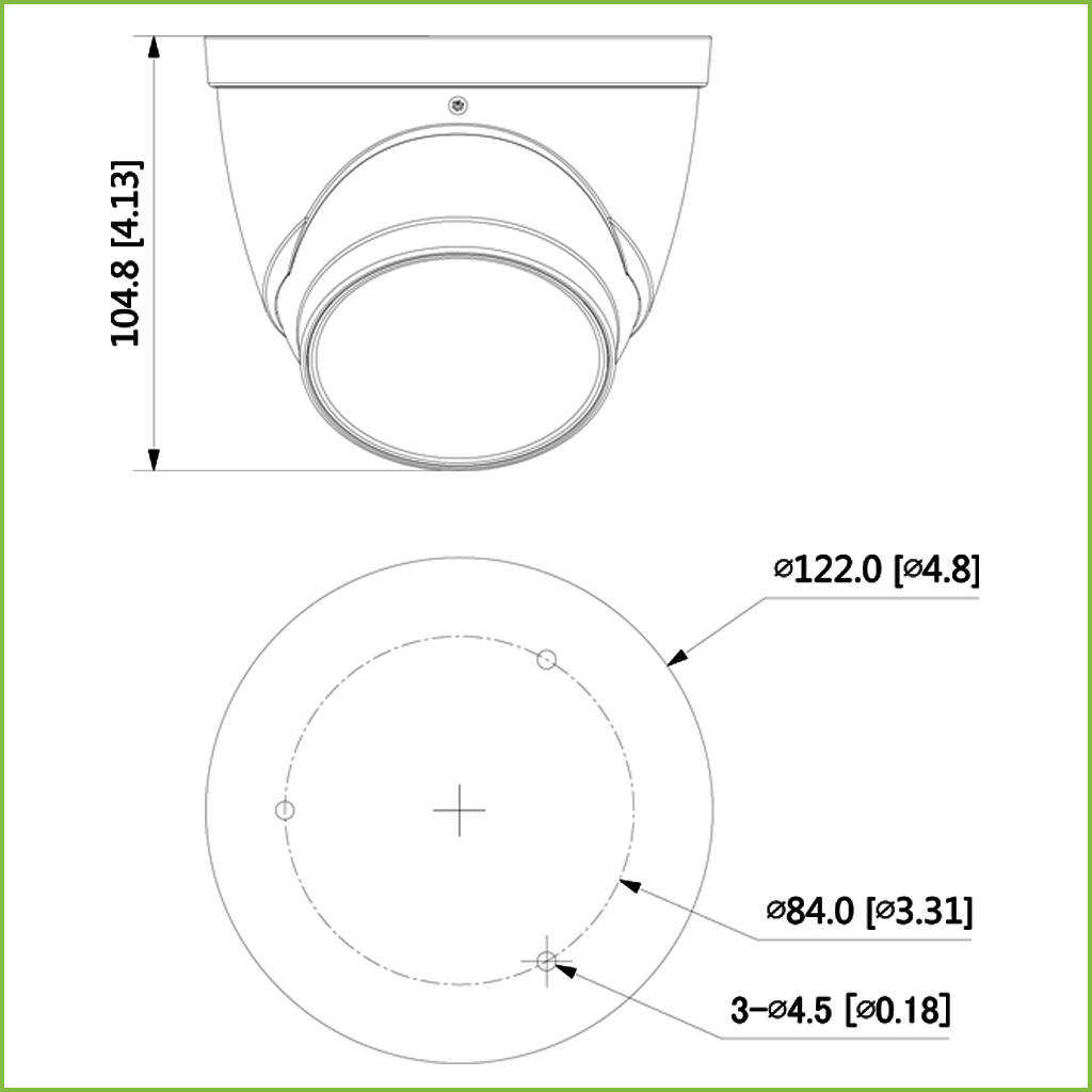 Domo HDCVI 4EN1 2M 1080P DN ICR WDR Starlight IR60m 2.7-12mm VFM IP67 MIC