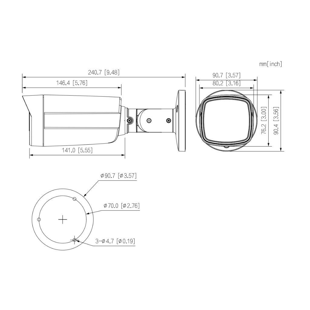 Tubular HDCVI 4EN1 4K DN WDR Starlight IR80m 2.8mm IP67