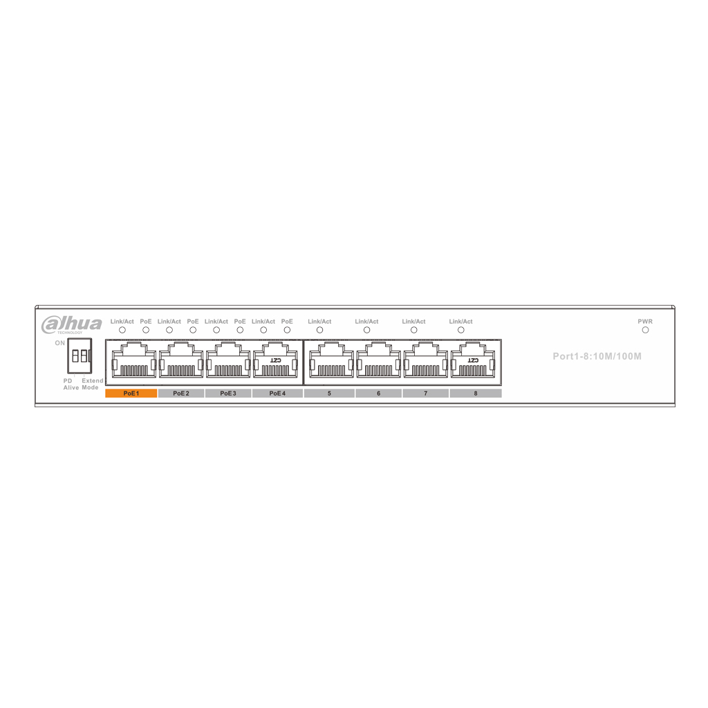 Switch PoE 2.0 8 puertos 10/100 60W No_Manejable Layer2