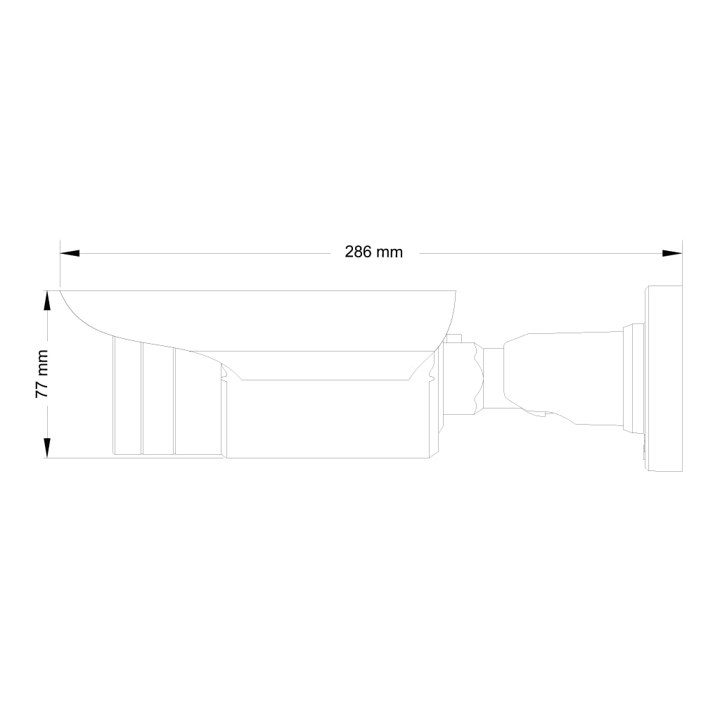 Tubular AHD 4EN1 1080P IR40m 2.8-12mm VF IP66