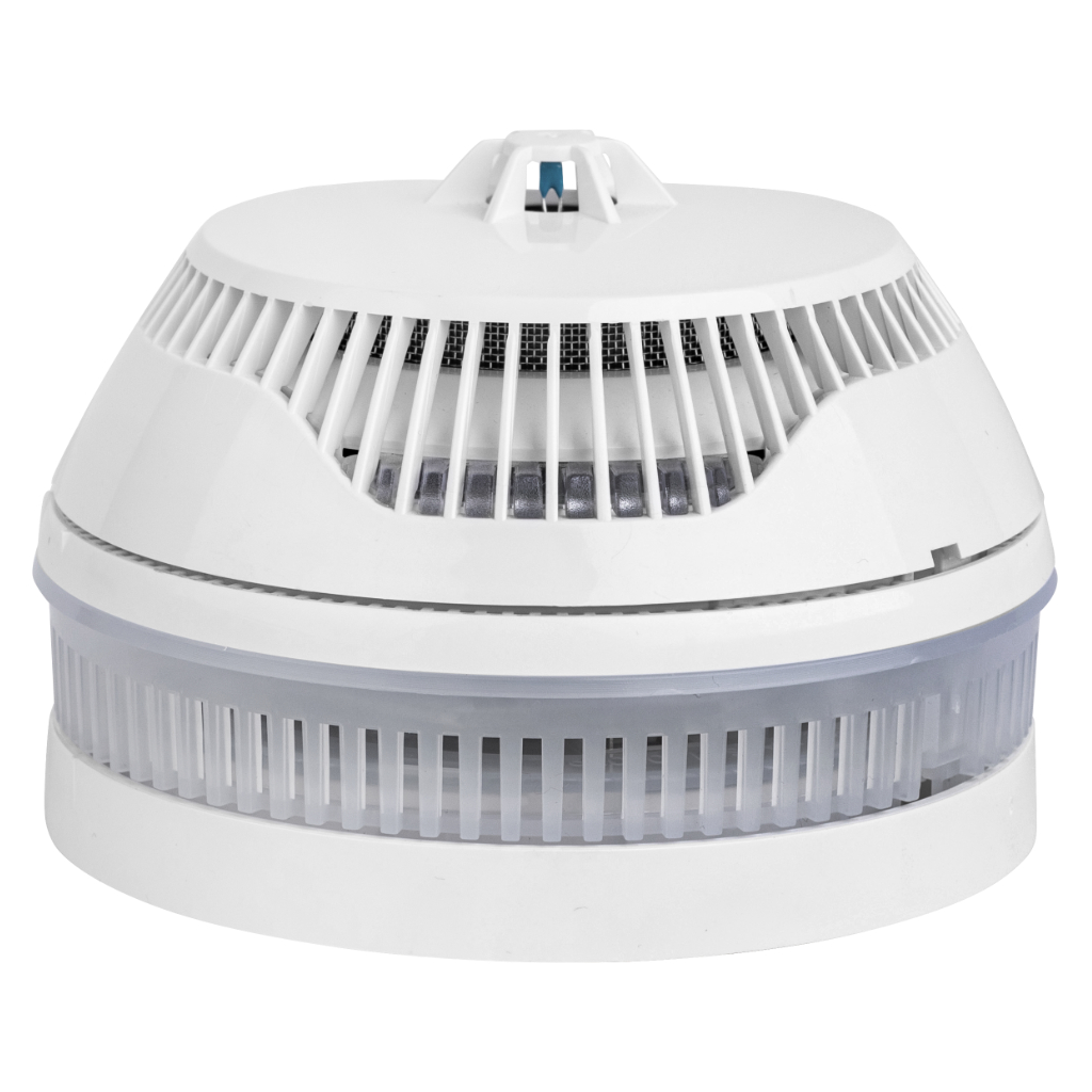 Base analogica con sirena, flash y aislador. Requiere base standard no incluida. Certificado EN54-3